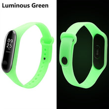 BOORUI Big Sale  Luminous Mi band 3 Strap mi3 watchbands accessories Night Light wrist Replacement for Xiaomi miband 3 smartband