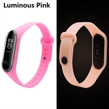 BOORUI Big Sale  Luminous Mi band 3 Strap mi3 watchbands accessories Night Light wrist Replacement for Xiaomi miband 3 smartband