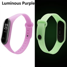BOORUI Big Sale  Luminous Mi band 3 Strap mi3 watchbands accessories Night Light wrist Replacement for Xiaomi miband 3 smartband