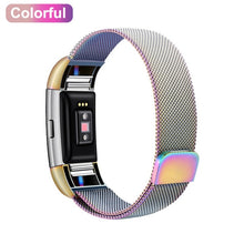 XShum Metal Stainless Strap For Fitbit Charge 2 Band Milanese Loop Magnetic Fitbit charge 3 Strap Smart bracelet For Women Men