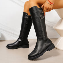 Load image into Gallery viewer, Retro Chunky-Soled High-Cut Equestrian Boots For Women
