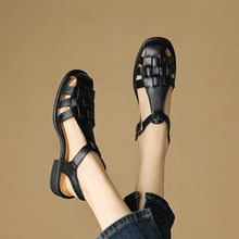 Load image into Gallery viewer, Spring Womens Low-heeled Closed-toe Open-heel Sandals