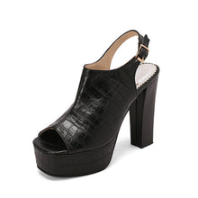 Load image into Gallery viewer, Womens Fish-mouth Sandals With A Square Toe And A High Heel