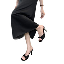 Load image into Gallery viewer, French-style Sophisticated Bow-tie Square-toe Open-toe Stiletto Sandals For Women