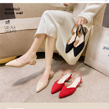 Charger l'image dans la galerie, Sandales à bout pointu, talon bas et talon ouvert pour femmes grandes tailles