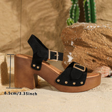 Load image into Gallery viewer, Womens Waterproof Platform Chunky-heel Sandals With A Strappy Bucklestylish And On-trend