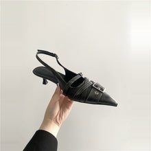 Load image into Gallery viewer, Womens Retro Pointed-Toe Ankle-Strap High Heel Sandals
