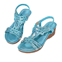 Load image into Gallery viewer, Bohemian-style Thick-soled Wedge Sandals