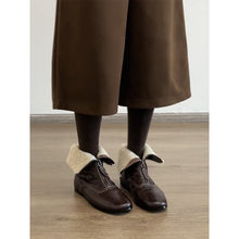 Load image into Gallery viewer, Womens Fleece-Lined Dr Martens-Style Boots With Front Zipper, All-Match Style