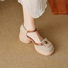 Load image into Gallery viewer, Women's Fashionable Waterproof Closed-Toe High-Heel Sandals