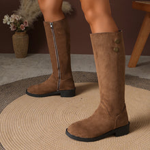 Load image into Gallery viewer, Suede Side-zip Ankle In British Style Slim-fit Womens Boots