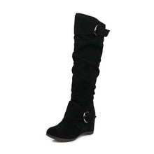 Load image into Gallery viewer, Wedge-heel British-style High-top Womens Knee-high Boots