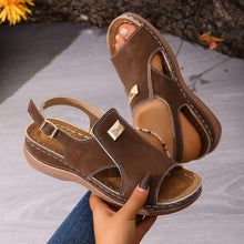 Load image into Gallery viewer, Women's Elastic Band Peep-Toe Fashionable Plus-Size Sandals