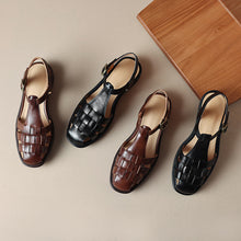 Load image into Gallery viewer, Spring Womens Low-heeled Closed-toe Open-heel Sandals
