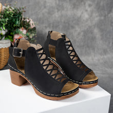 Load image into Gallery viewer, Stylish Plus-size Chunky-heel Womens Sandals