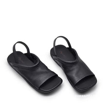 Load image into Gallery viewer, Soft-leather Square-toe Flat-heeled Womens Open-toe Roman-style All-match Beach Sandals For Outdoor Wear