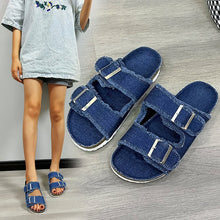 Load image into Gallery viewer, Womens Outdoor Belt-buckle Flat Slide Sandalssimple And Comfortable