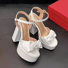Load image into Gallery viewer, Womens Chunky-heel Ultra-high-heeled Peep-toe Sandals