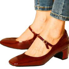 Load image into Gallery viewer, Stylish Mid-heel Plus-size Square-toe Pumps