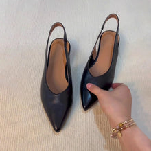 Load image into Gallery viewer, Womens Solid-Color Retro All-Match Pointed-Toe Sandals