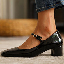 Load image into Gallery viewer, Stylish Mid-heel Plus-size Square-toe Pumps