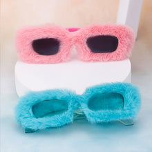 Load image into Gallery viewer, Plush Square Sunglasses For Women All Inclusive Sunglasses For Women In Winter