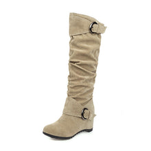 Load image into Gallery viewer, Wedge-heel British-style High-top Womens Knee-high Boots