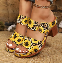 Load image into Gallery viewer, Graffiti High-heel Slide Sandals For Women With A Bucklelightweight And Easy To Wear