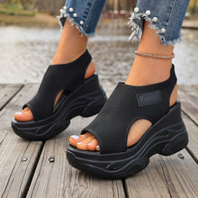 Load image into Gallery viewer, Women's Casual Fish-mouth Chunky Wedge Sandals