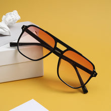 Cargar imagen en el visor de la galería, Gafas de sol negras de moda con doble haz cuadrado para mujer