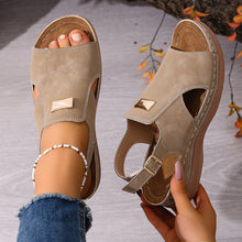 Load image into Gallery viewer, Women's Elastic Band Peep-Toe Fashionable Plus-Size Sandals