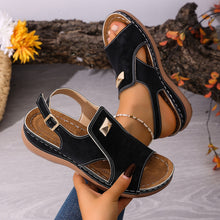 Load image into Gallery viewer, Women's Elastic Band Peep-Toe Fashionable Plus-Size Sandals