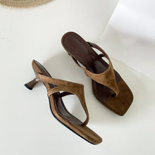 Load image into Gallery viewer, Retro-chic Minimalist Thong Stiletto Sandals