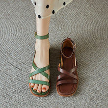 Charger l'image dans la galerie, Chaussures plates pour femmes avec bride croisée et boucle à une seule bride