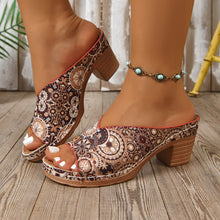 Load image into Gallery viewer, Plus-size High-heeled Slippers For Women