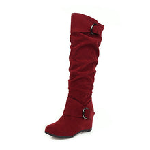 Load image into Gallery viewer, Wedge-heel British-style High-top Womens Knee-high Boots