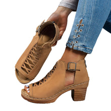 Load image into Gallery viewer, Stylish Plus-size Chunky-heel Womens Sandals