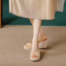 Load image into Gallery viewer, Summer Sponge Cake-Style Thick-Soled Waterproof Platform High-Heel Fashionable Cross-Strap Buckle Sandals For Women