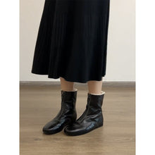 Load image into Gallery viewer, Womens Fleece-Lined Dr Martens-Style Boots With Front Zipper, All-Match Style