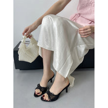 Load image into Gallery viewer, Fashionable Bow-Tie Open-Toe Mesh High-Heel Slide Sandals For Women