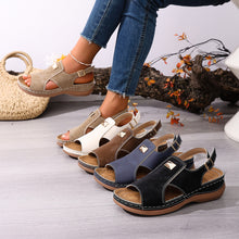 Load image into Gallery viewer, Women's Elastic Band Peep-Toe Fashionable Plus-Size Sandals