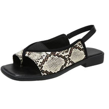 Load image into Gallery viewer, Womens Plus-Size Square-Toe Casual Flat Sandals