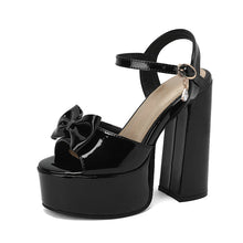 Load image into Gallery viewer, Womens Chunky-heel Ultra-high-heeled Peep-toe Sandals