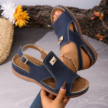 Load image into Gallery viewer, Women's Elastic Band Peep-Toe Fashionable Plus-Size Sandals