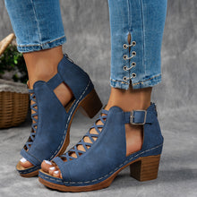 Load image into Gallery viewer, Stylish Plus-size Chunky-heel Womens Sandals