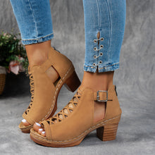 Load image into Gallery viewer, Stylish Plus-size Chunky-heel Womens Sandals