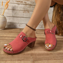 Load image into Gallery viewer, Women's Buckle-Strap Casual Wedge Fish-Tongue Sandals