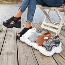 Load image into Gallery viewer, Women's Casual Fish-mouth Chunky Wedge Sandals
