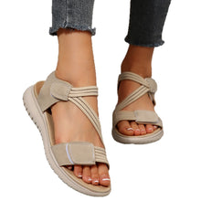 Load image into Gallery viewer, Women's Cloth Platform Beach Sandals