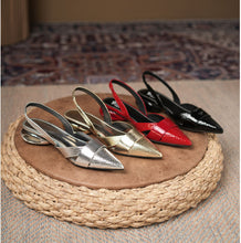 Load image into Gallery viewer, Luxury Womens Patent Leather Cutout High-Heel Sandals